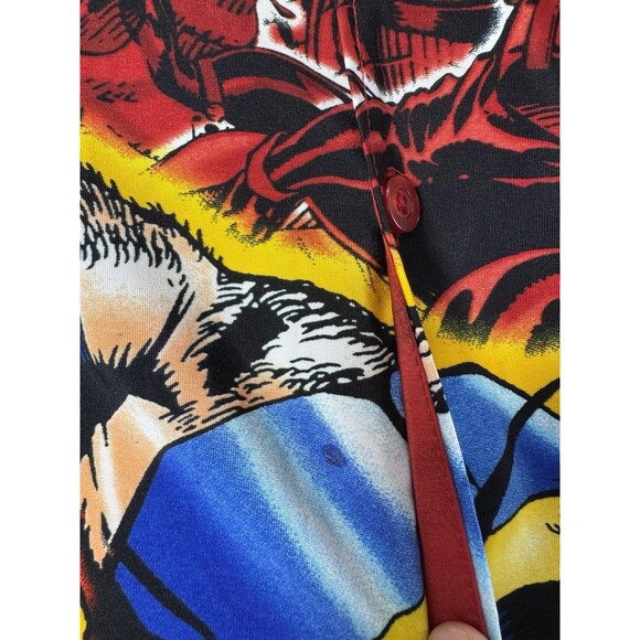 VTG 2002 Marvel Wolverine X-Men AOP Button Down Shirt Men’s L Y2K Comics - Picture 8 of 8